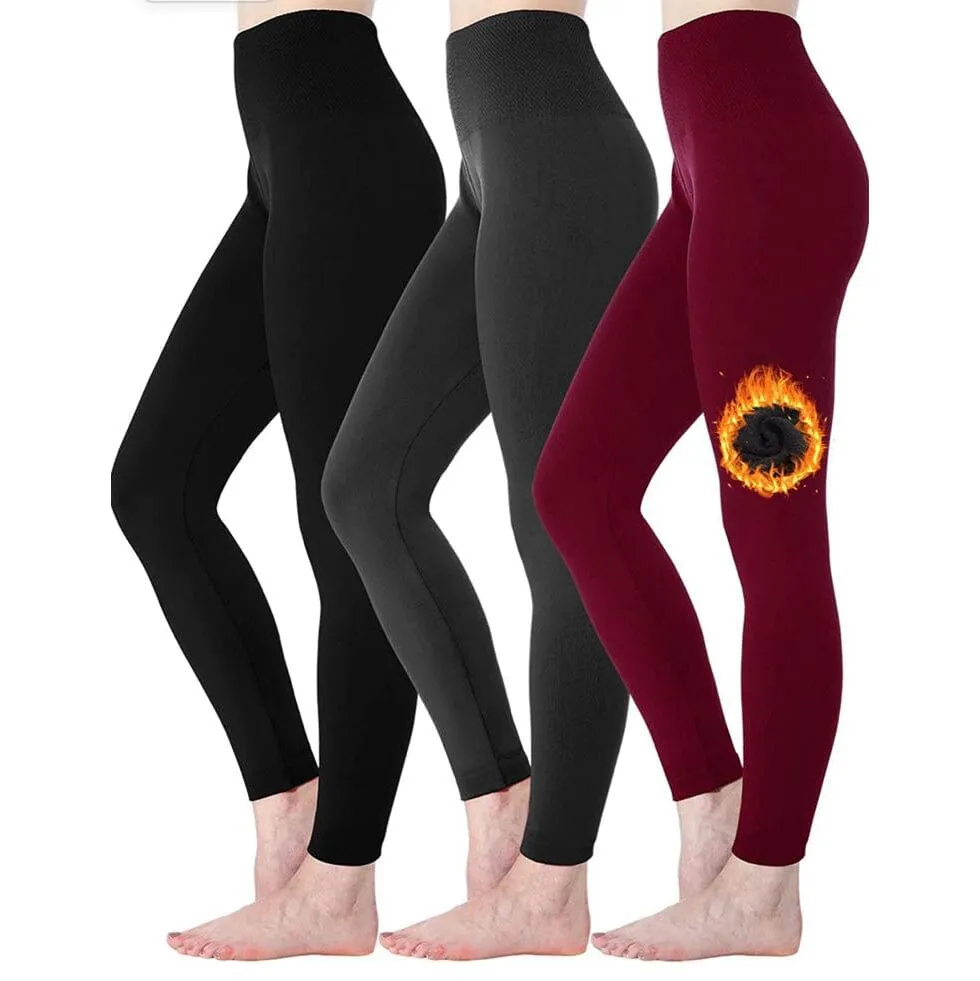 6-Pack: Women’s Extra Fleece Leggings High Waist