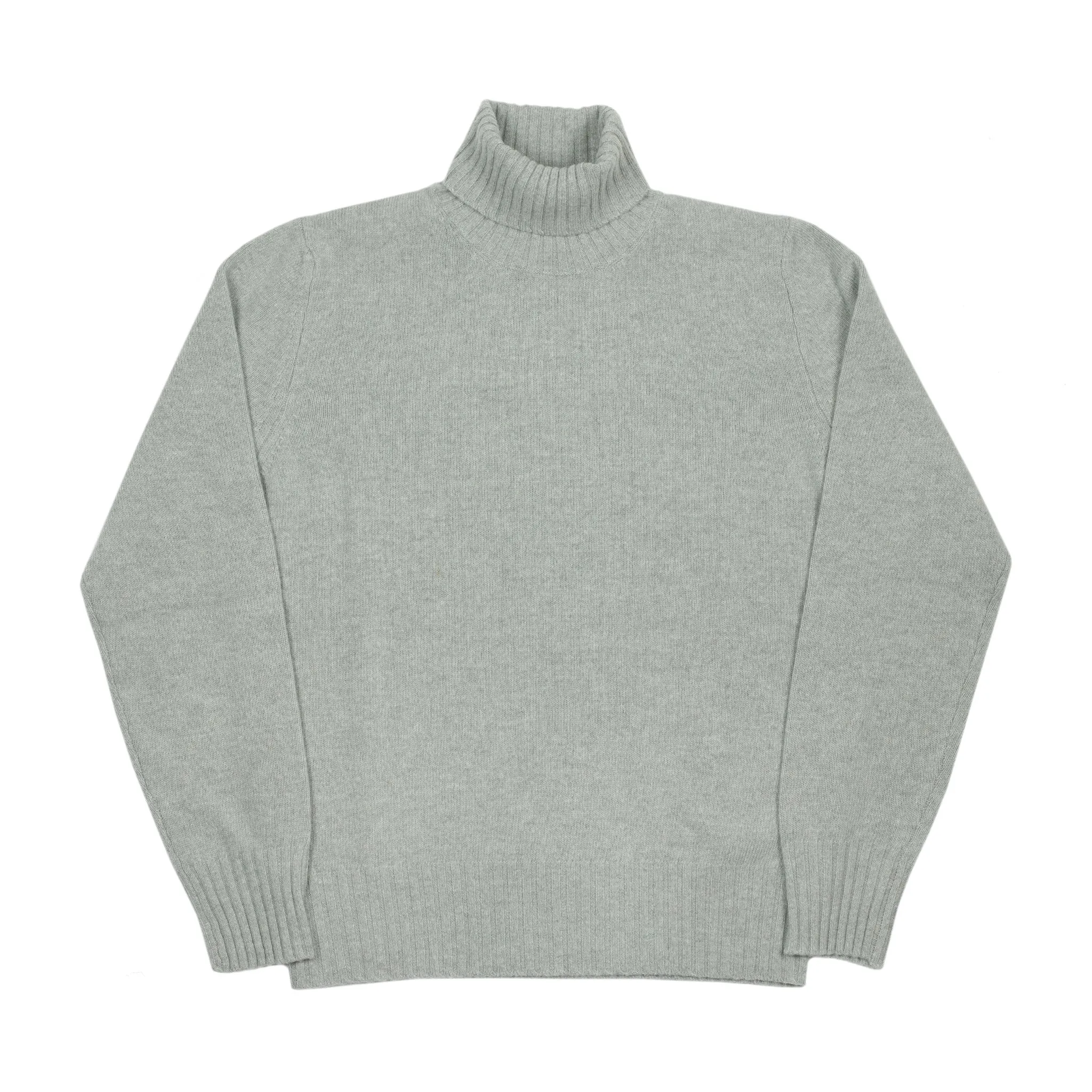 AAmintore fine gauge wool turtleneck sweater in light grey (restock)