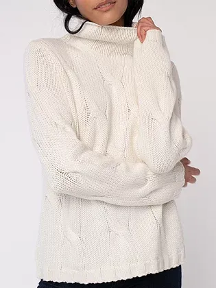 Alashan Cashmere | Modern Cable Pullover | Women's