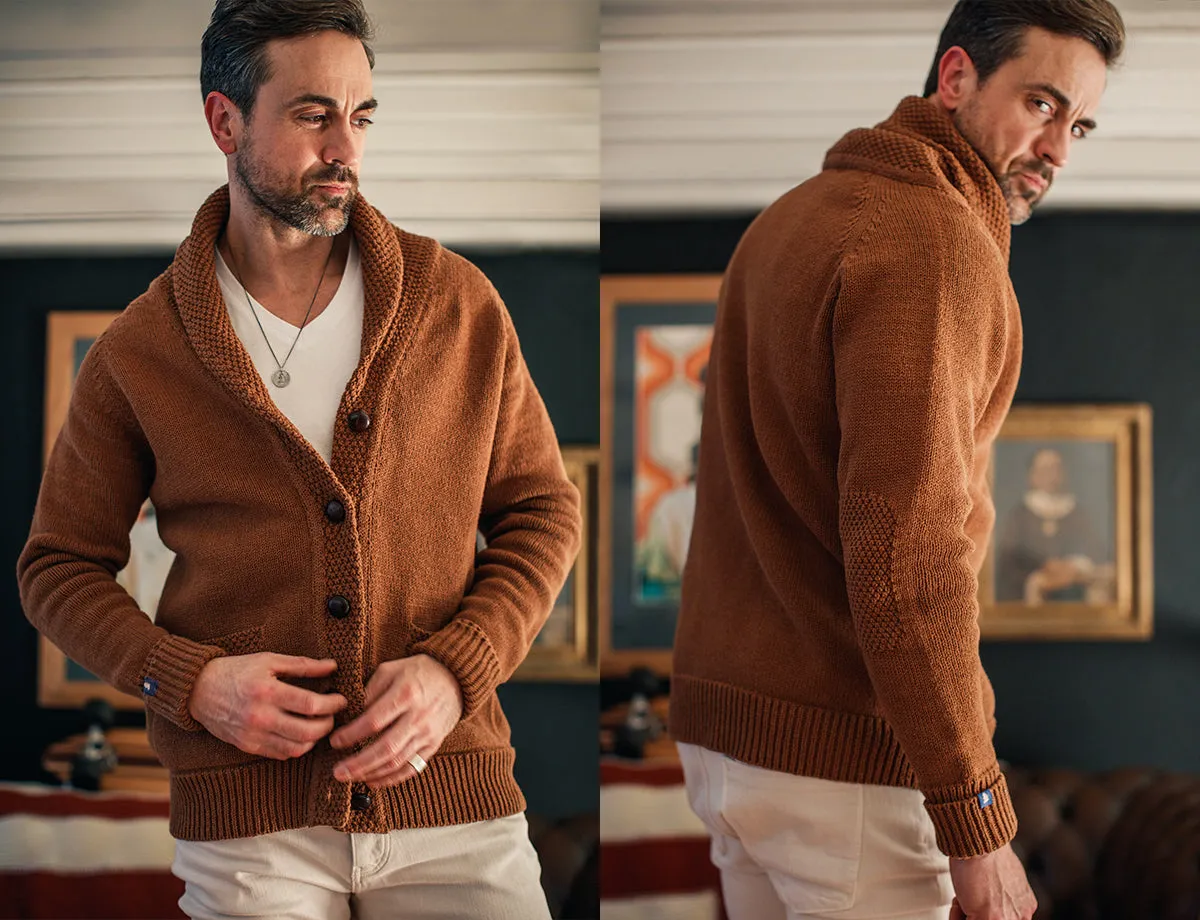 &SONS Turner Cardigan Rust