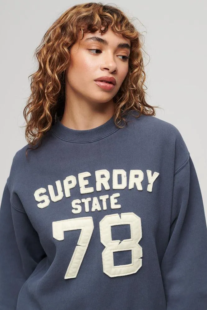 Applique Athletic Sweat | Montauk Navy