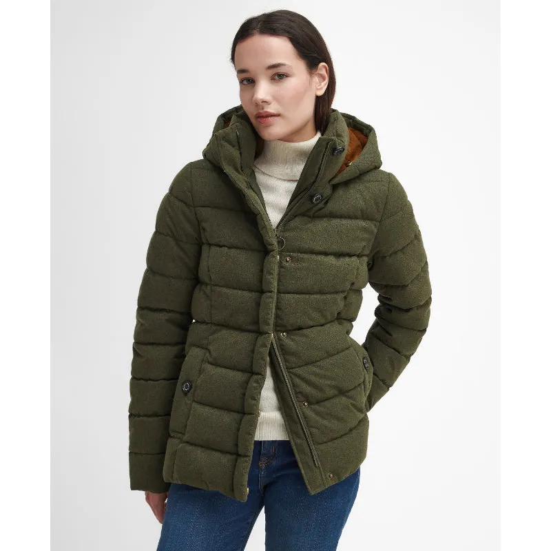 Barbour Camellia Puffer Ladies Jacket - Olive