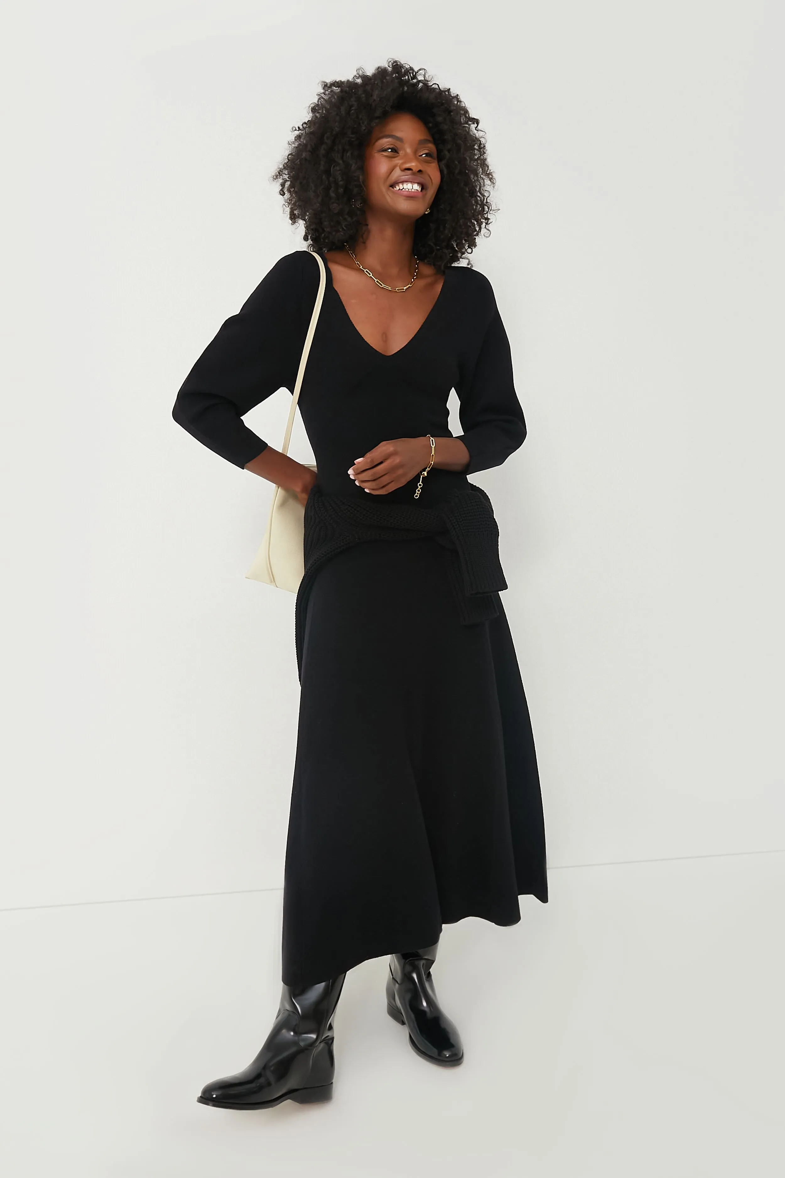 Black Blanca Midi Dress