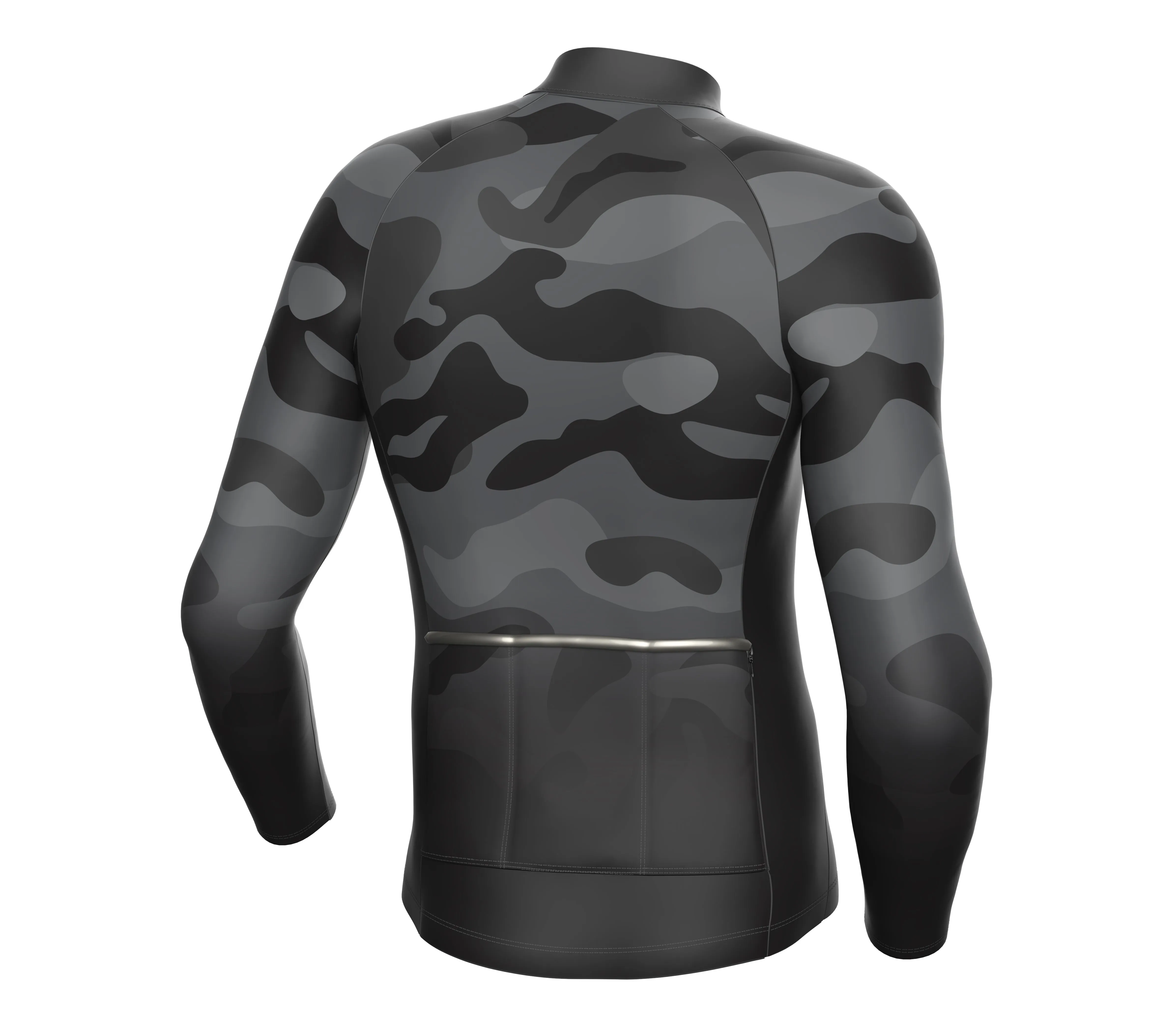 Black Camo Cycling Thermal Jersey