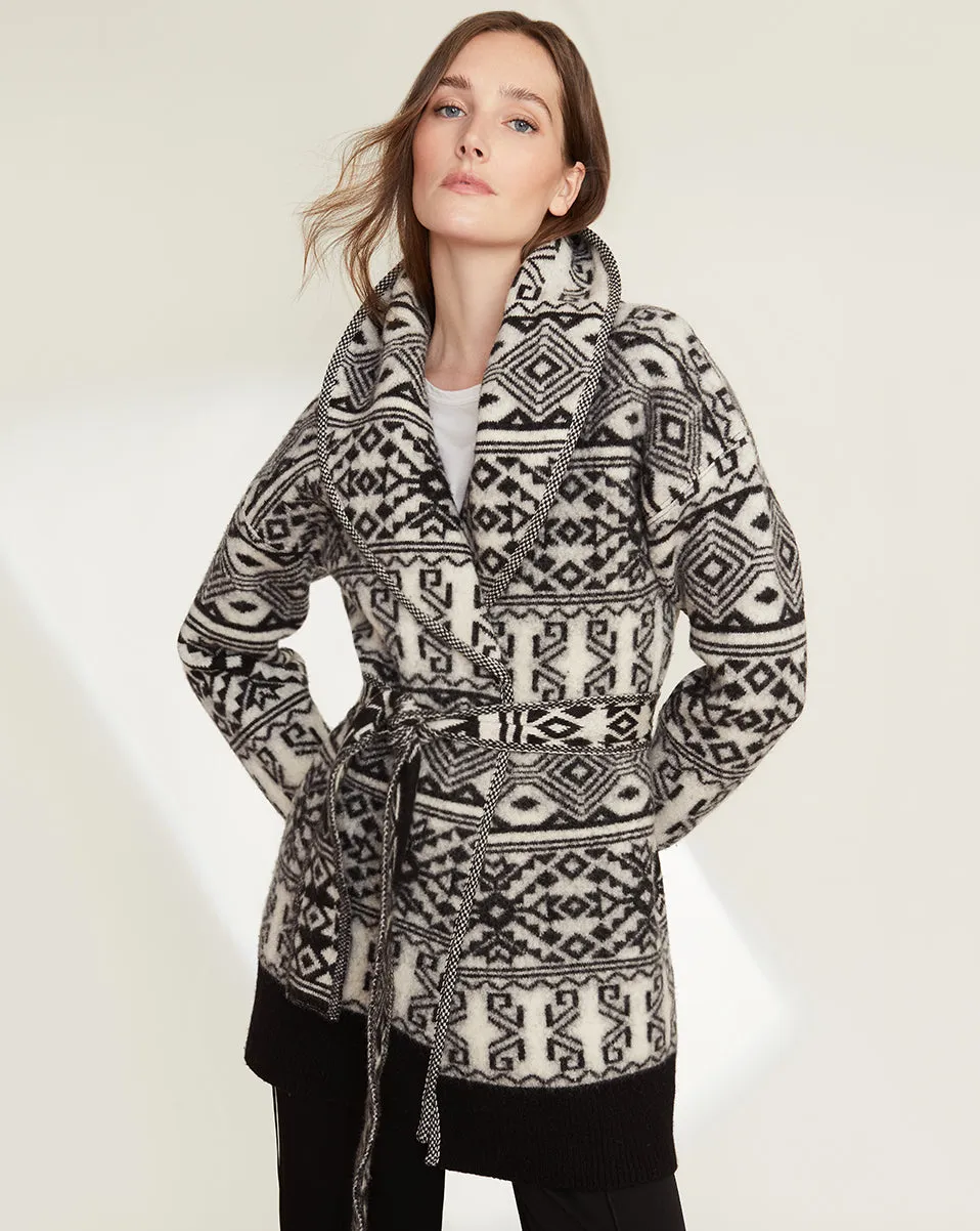 Black Multi Carrington Cardigan