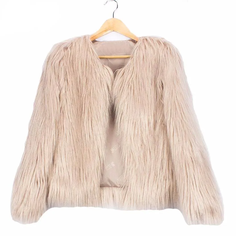 Bridget Faux Fur Jacket - Khaki