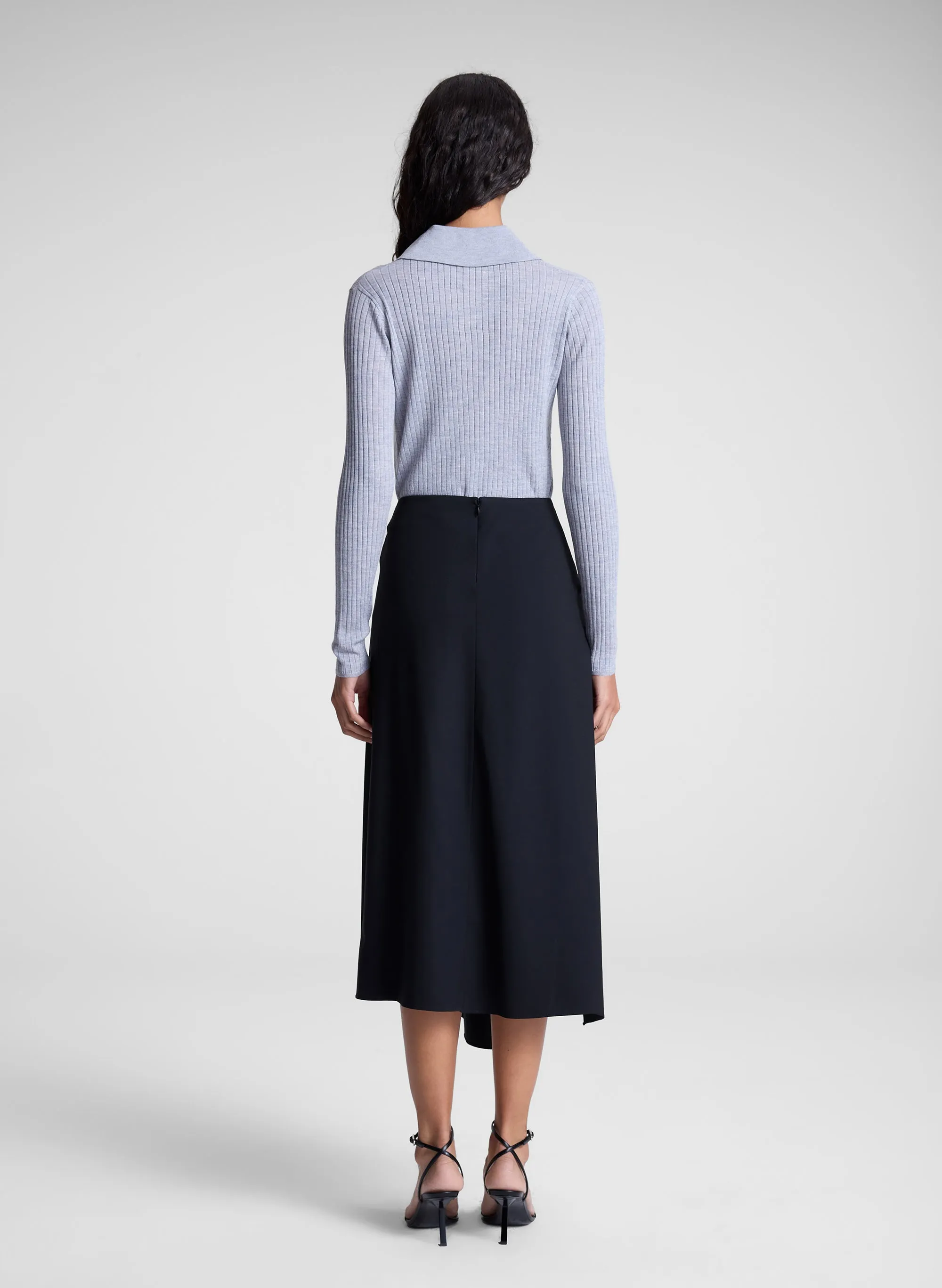 Clara Wool Midi Skirt