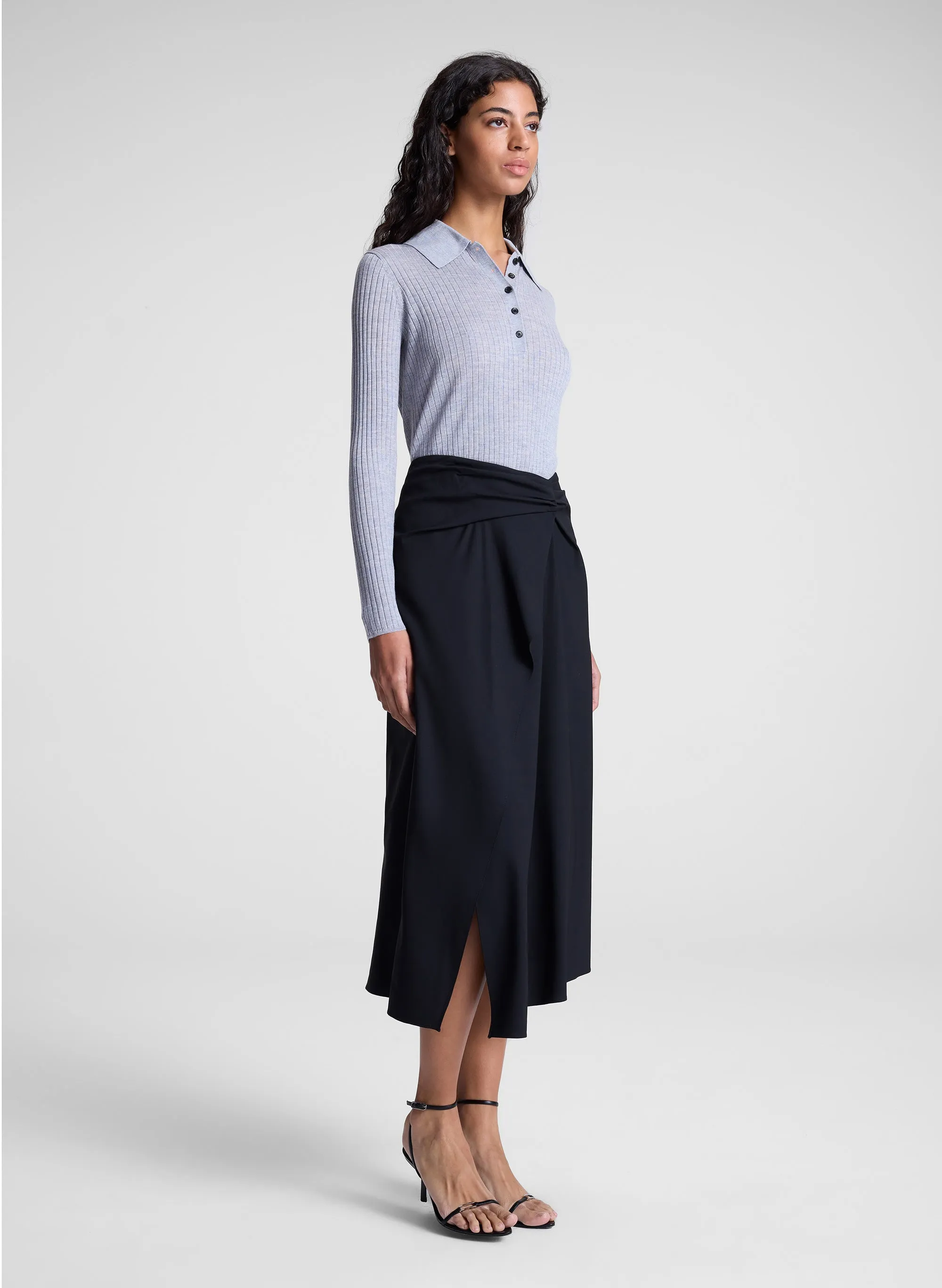 Clara Wool Midi Skirt