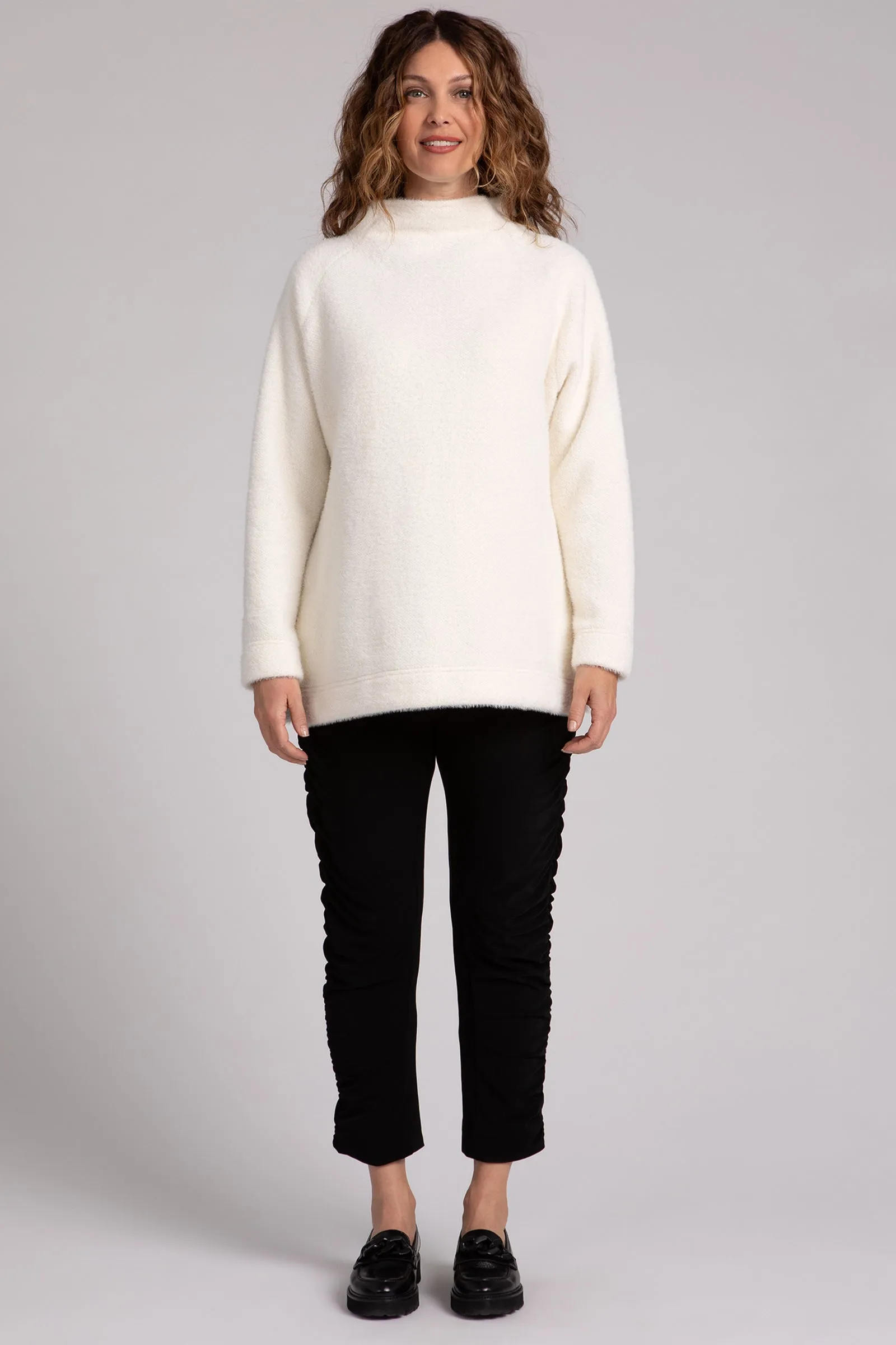 Cozy Funnel Neck Pullover | Ivory