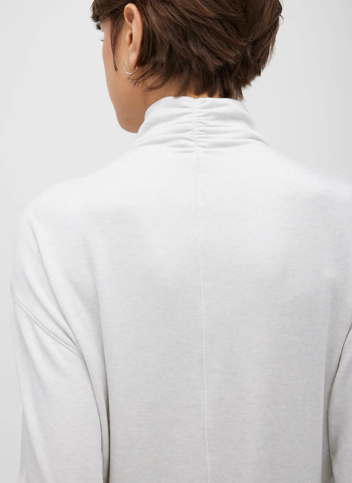 Cropped Funnel Neck Pullover