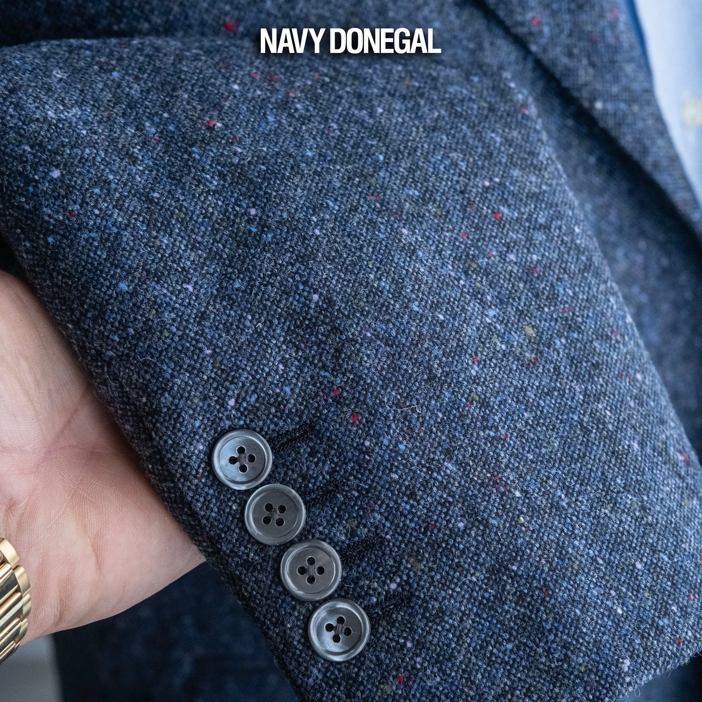 Custom Doyle, Teba, and Field Jackets Irish Flecked Donegal Tweed