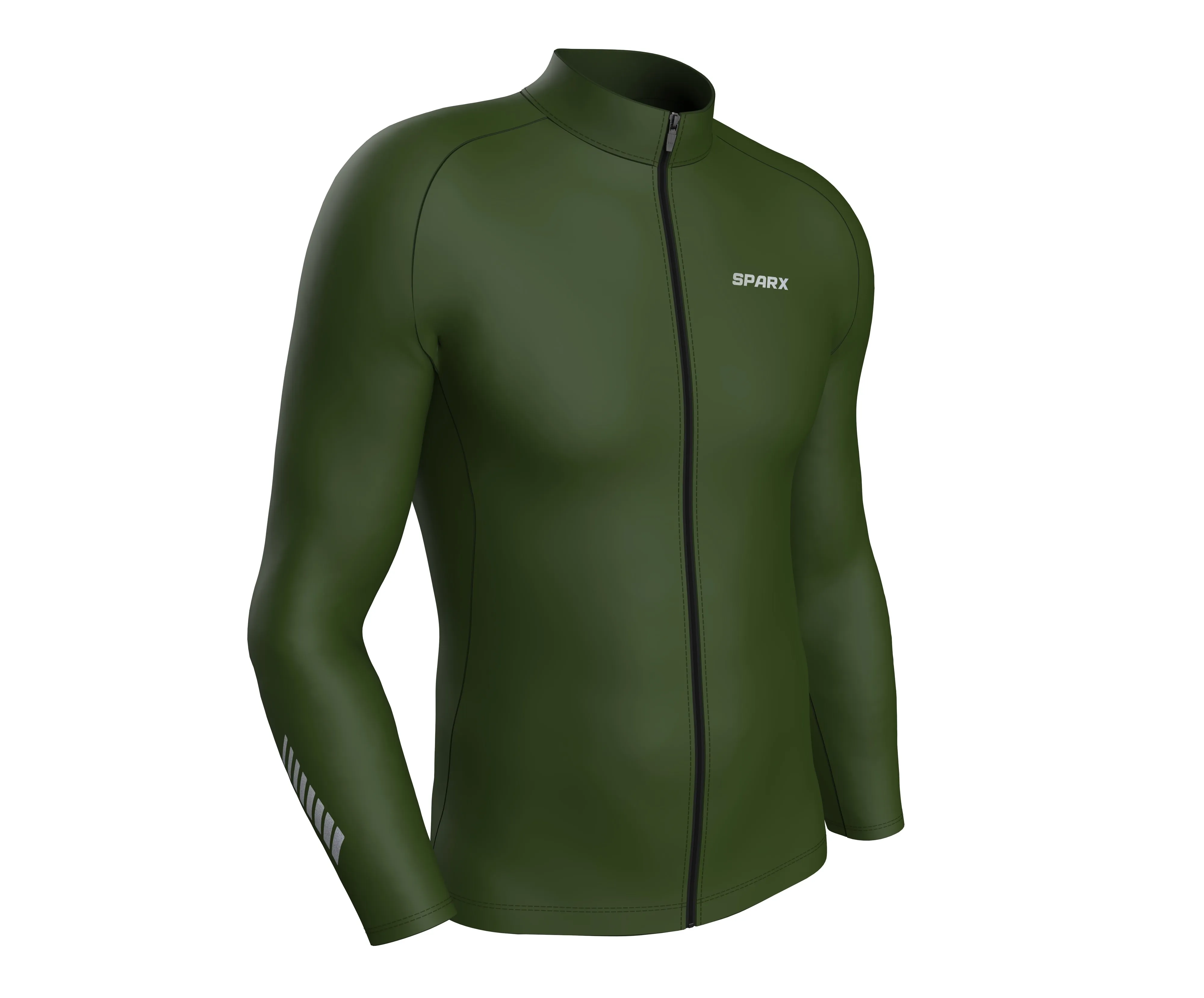 Cycling Olive Thermal Jersey