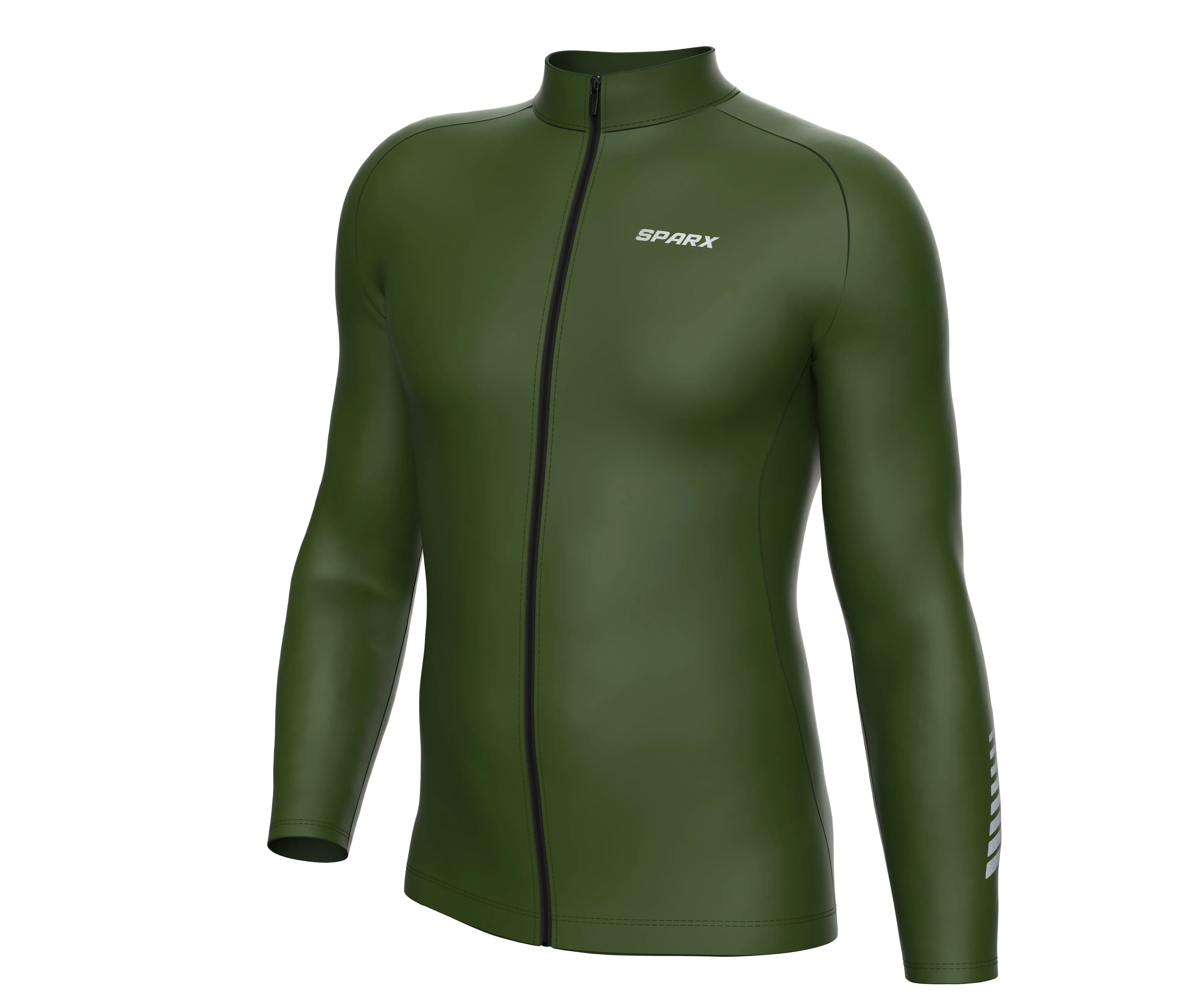 Cycling Olive Thermal Jersey