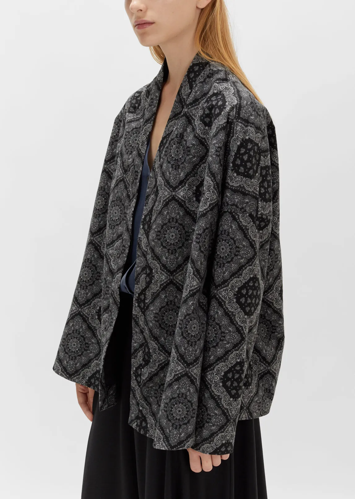 Flannel Bandana Shawl Cardigan