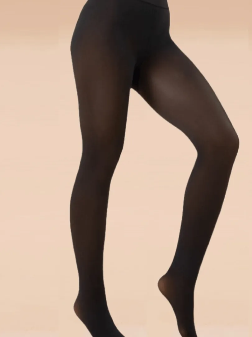 Fleece lined tights skin color