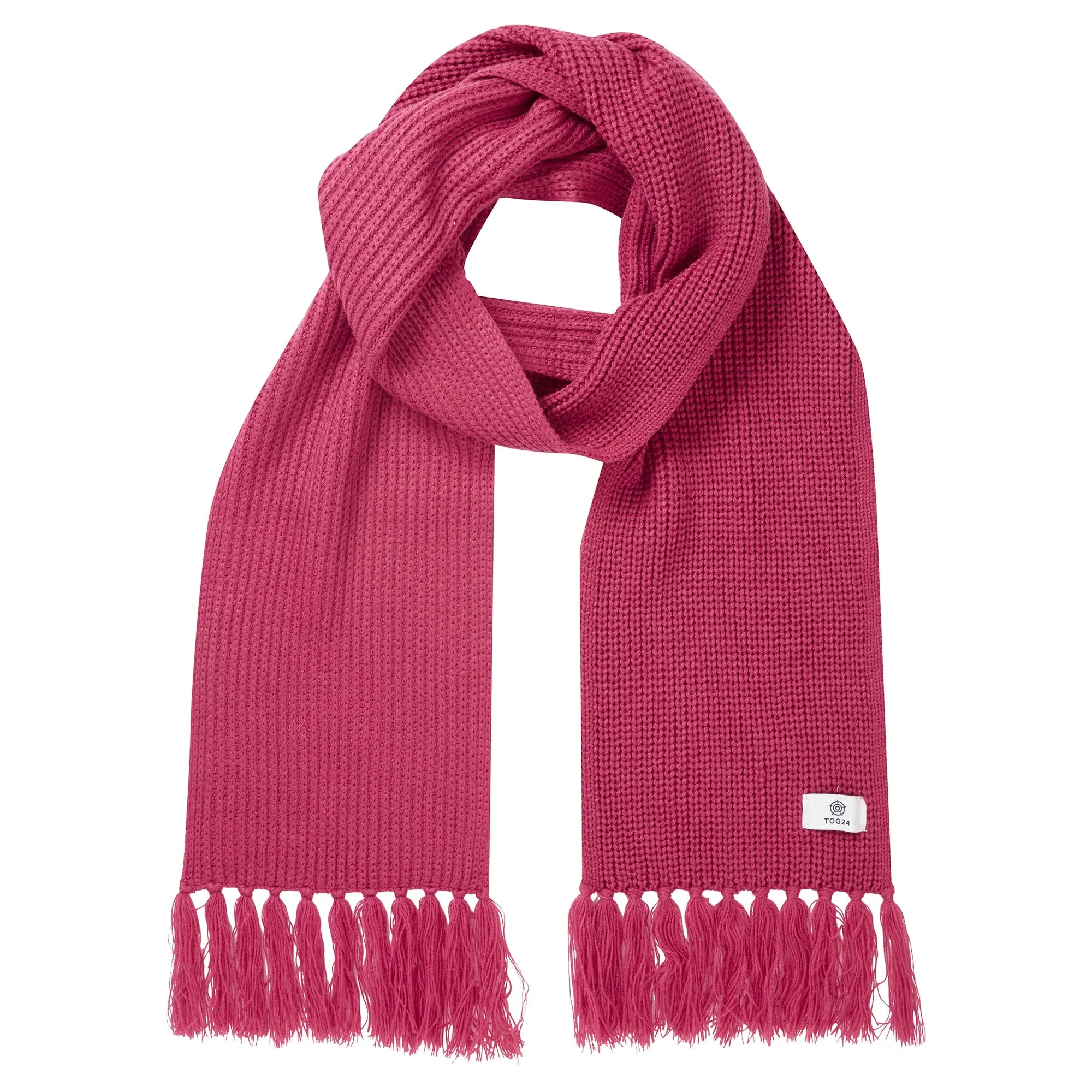 Hanlith Ribbed Scarf - Cerise