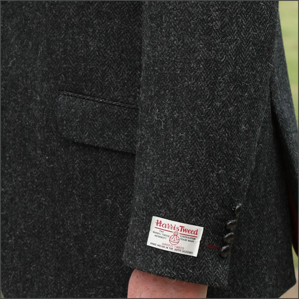 Harris Tweed Charcoal Herringbone 3 piece Suit^^