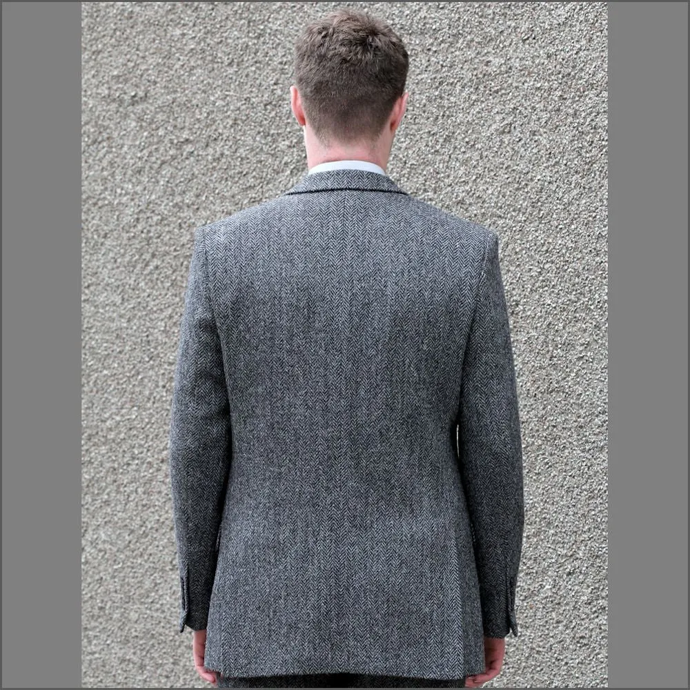 Harris Tweed Grey Herringbone 3pic Suit>