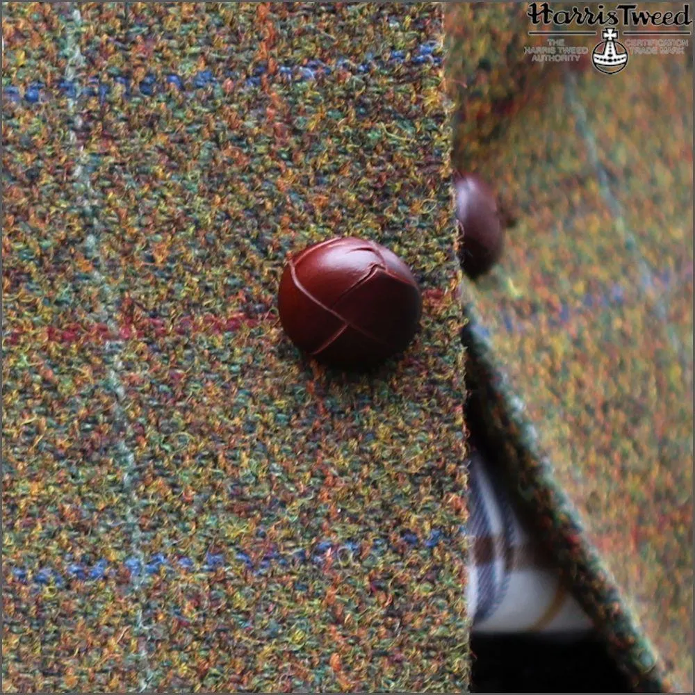 Harris Tweed Rust Check Jacket>>