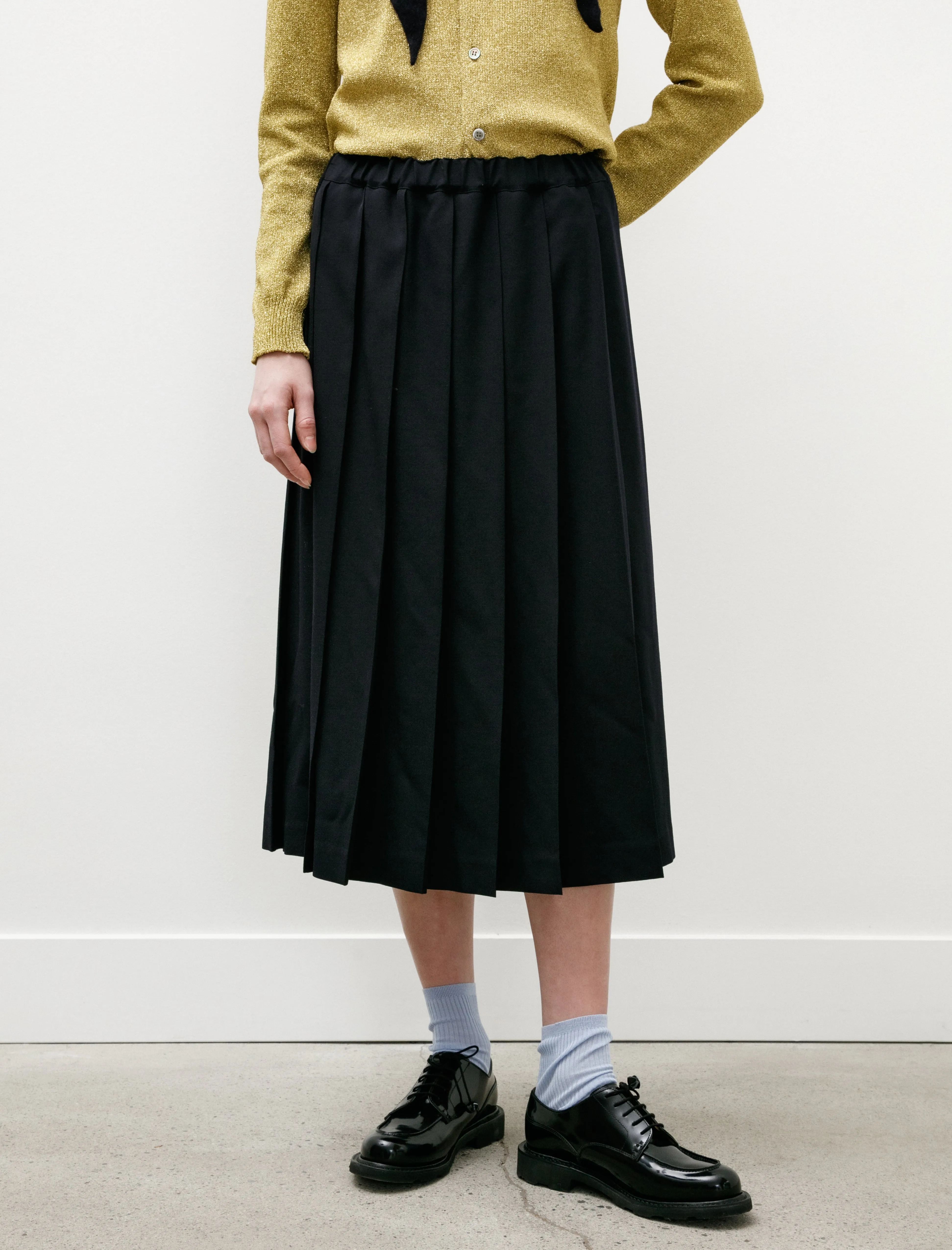 Knife Pleat Skirt Navy