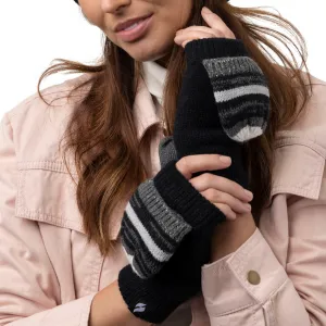 Ladies Bronte Converter Mittens - Black & Grey