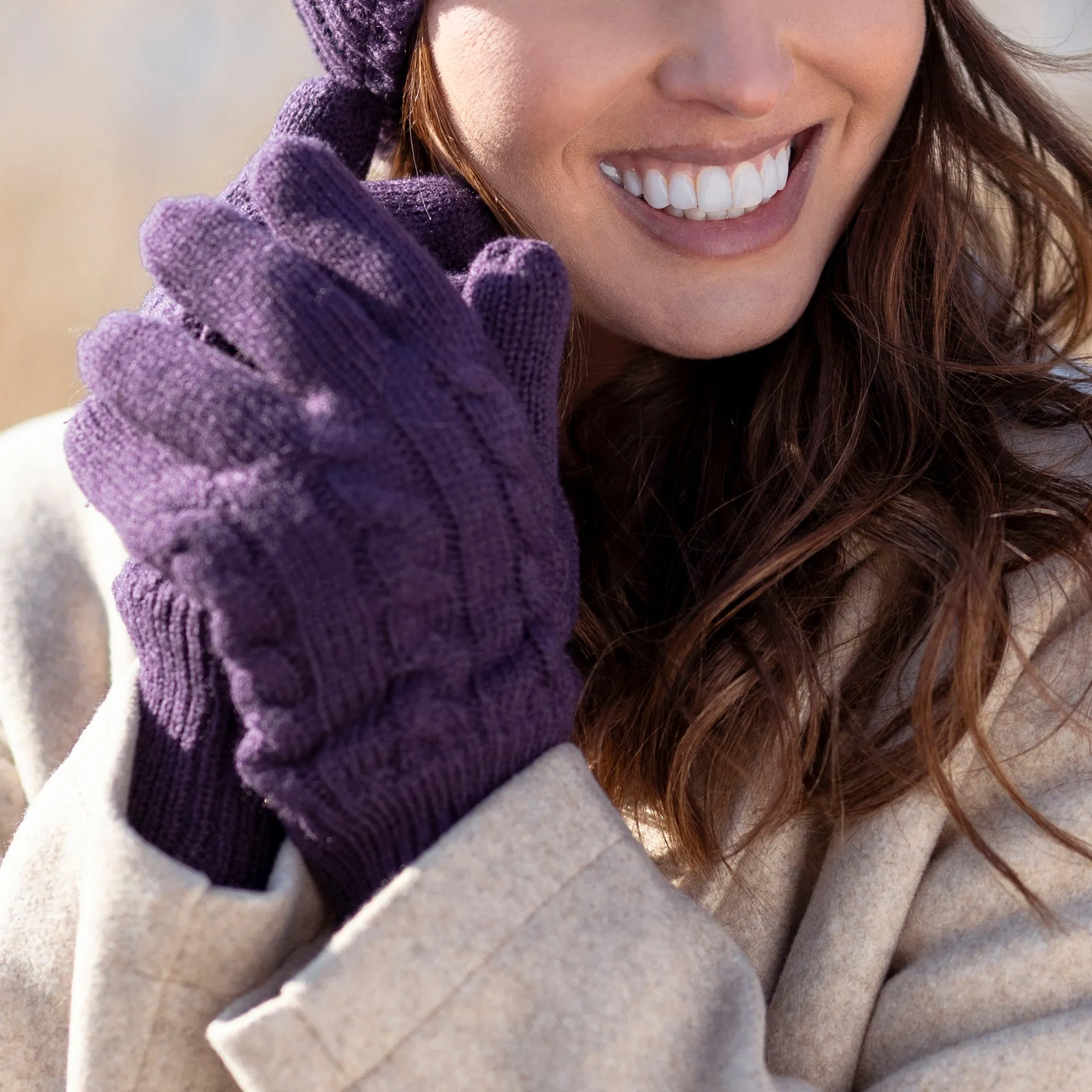 Ladies Willow Thermal Gloves - Purple