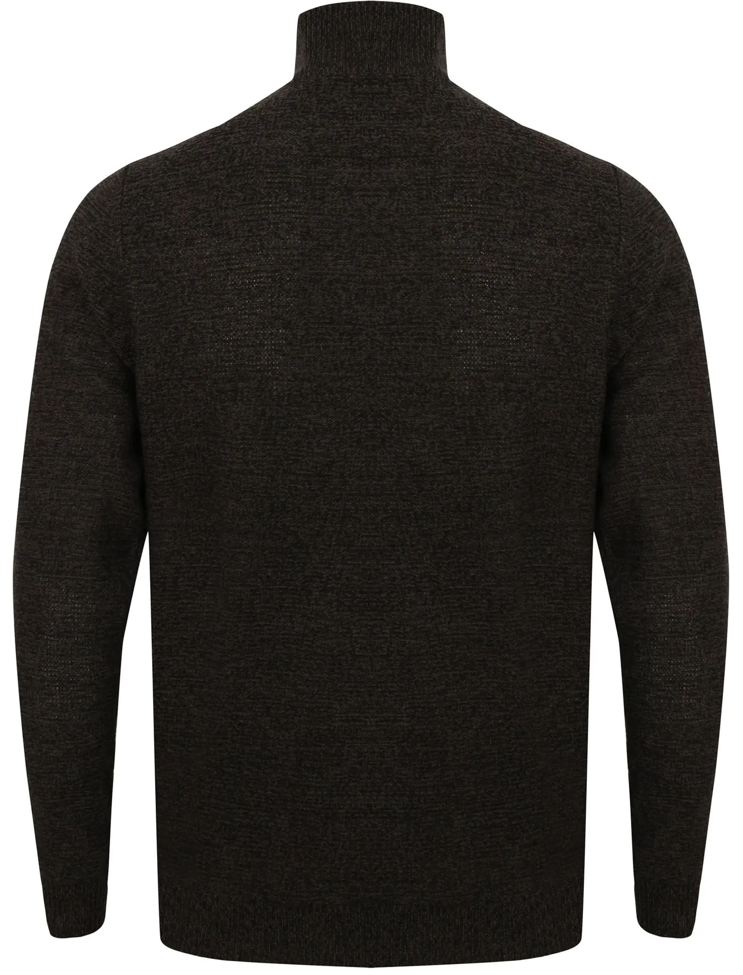 Lekman Funnel Neck Knit Jumper in Black / Charcoal Pre Twist - Kensington Eastside