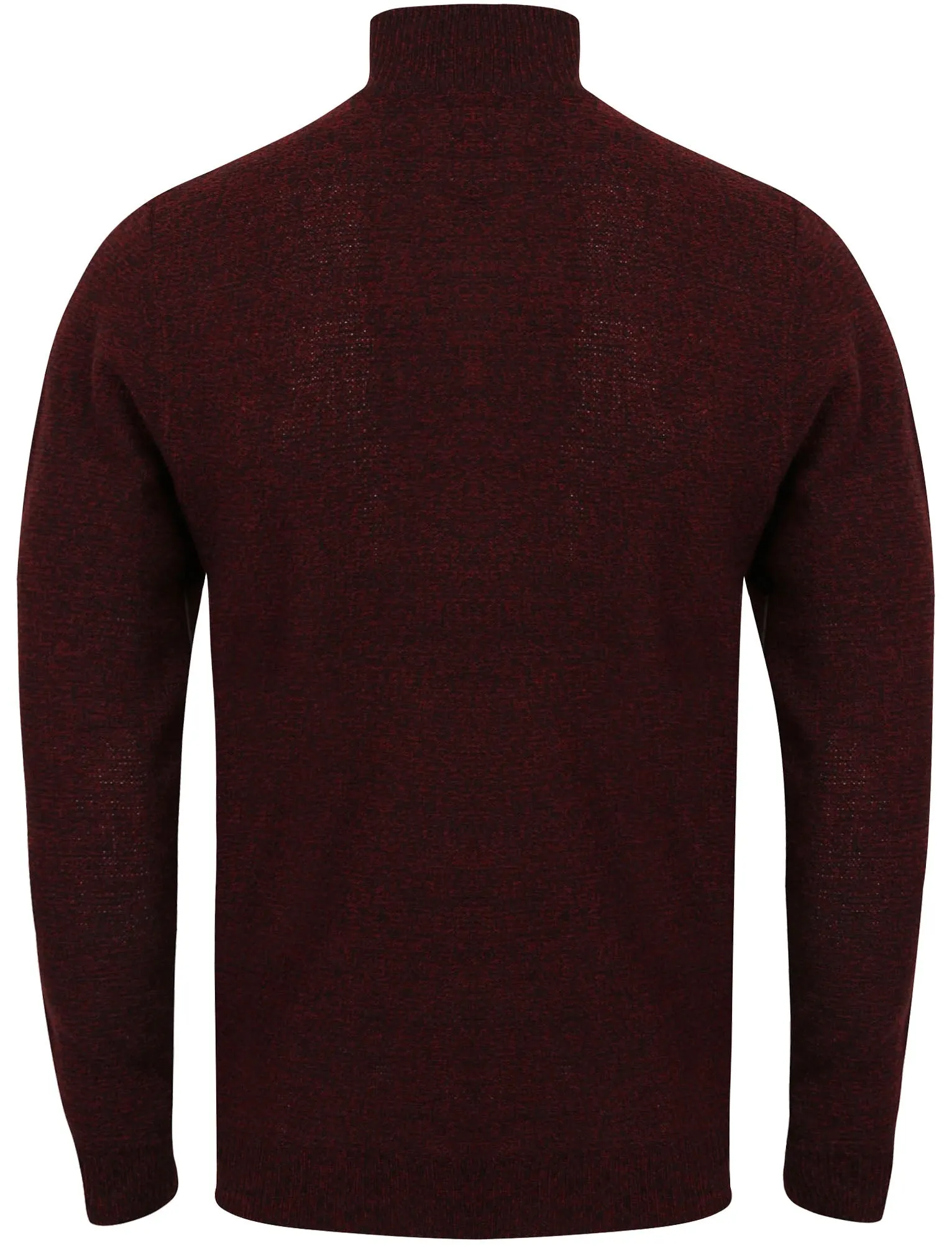 Lekman Funnel Neck Knit Jumper in Black / Oxblood Pre Twist - Kensington Eastside