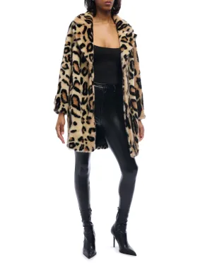 LEO-FUR LEOPARD FAUX FUR JACKET