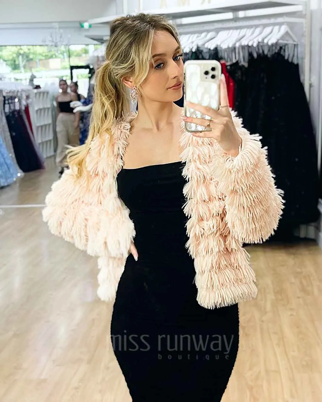 Lori Faux Fur Jacket - Pink