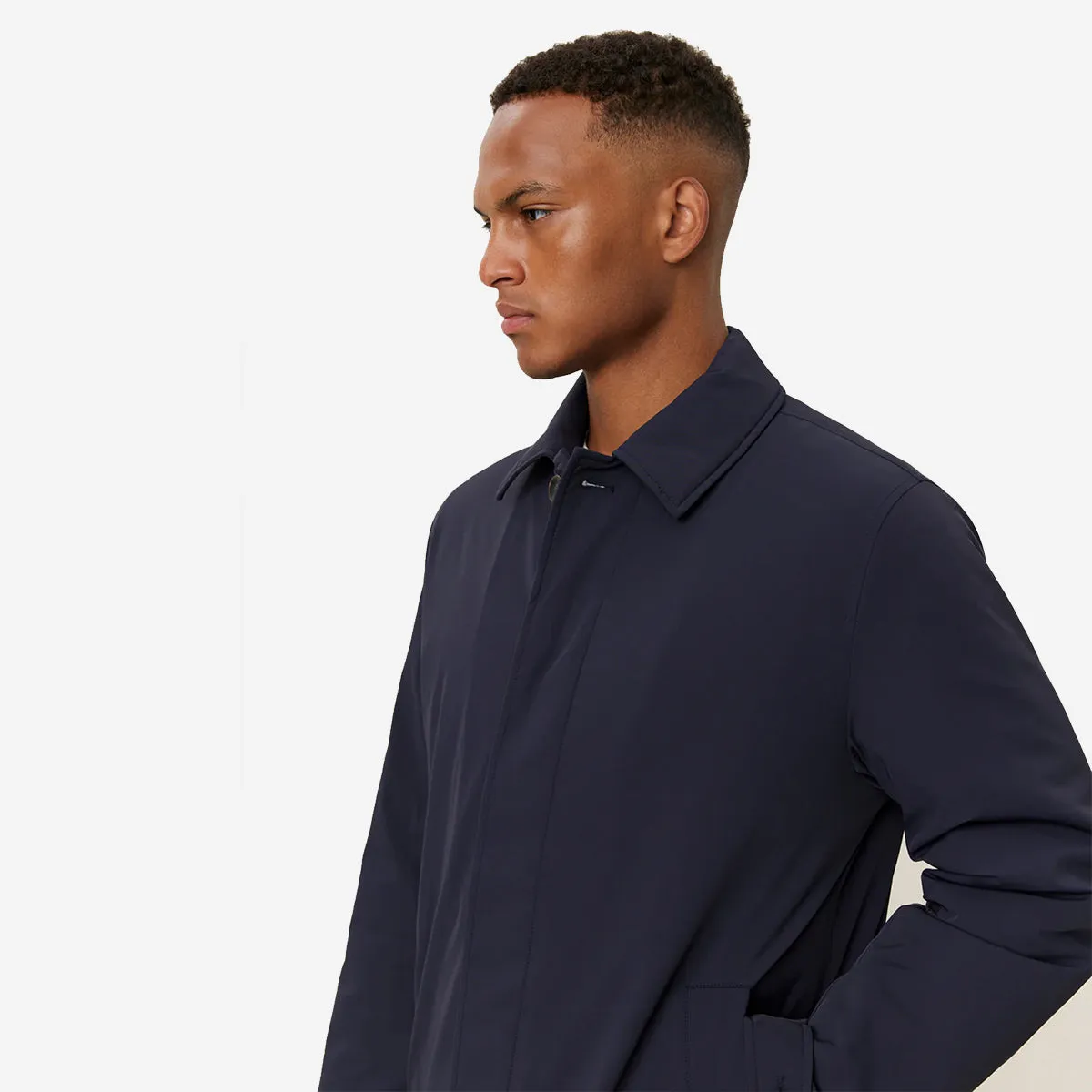 Malcolm Padded Mac Coat 2.0 - Navy