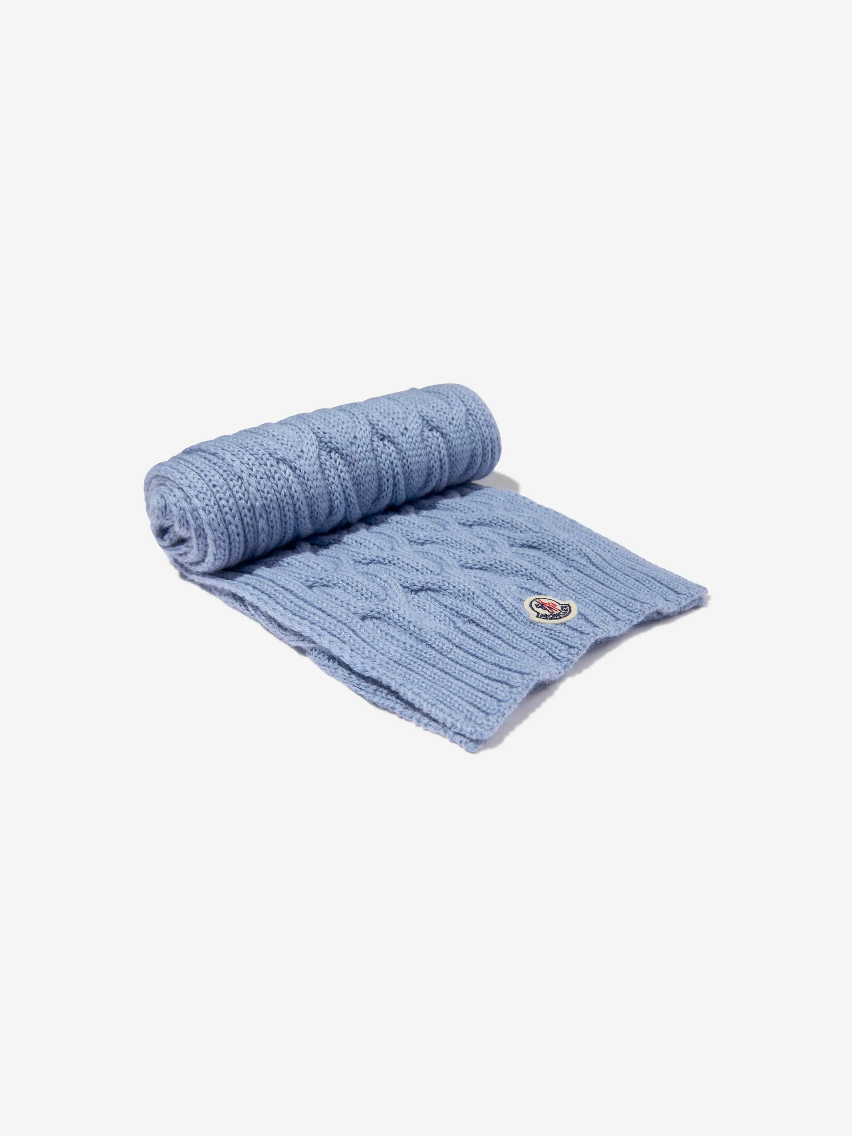 Moncler Enfant Boys Wool Knitted Logo Scarf