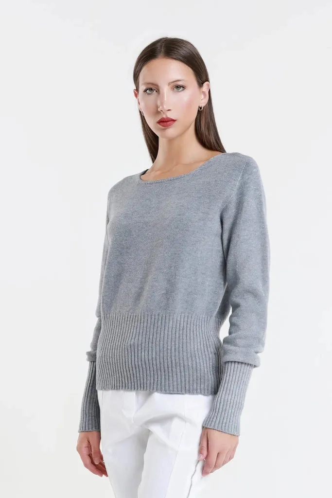 Monica Ribbed Sweater Slate