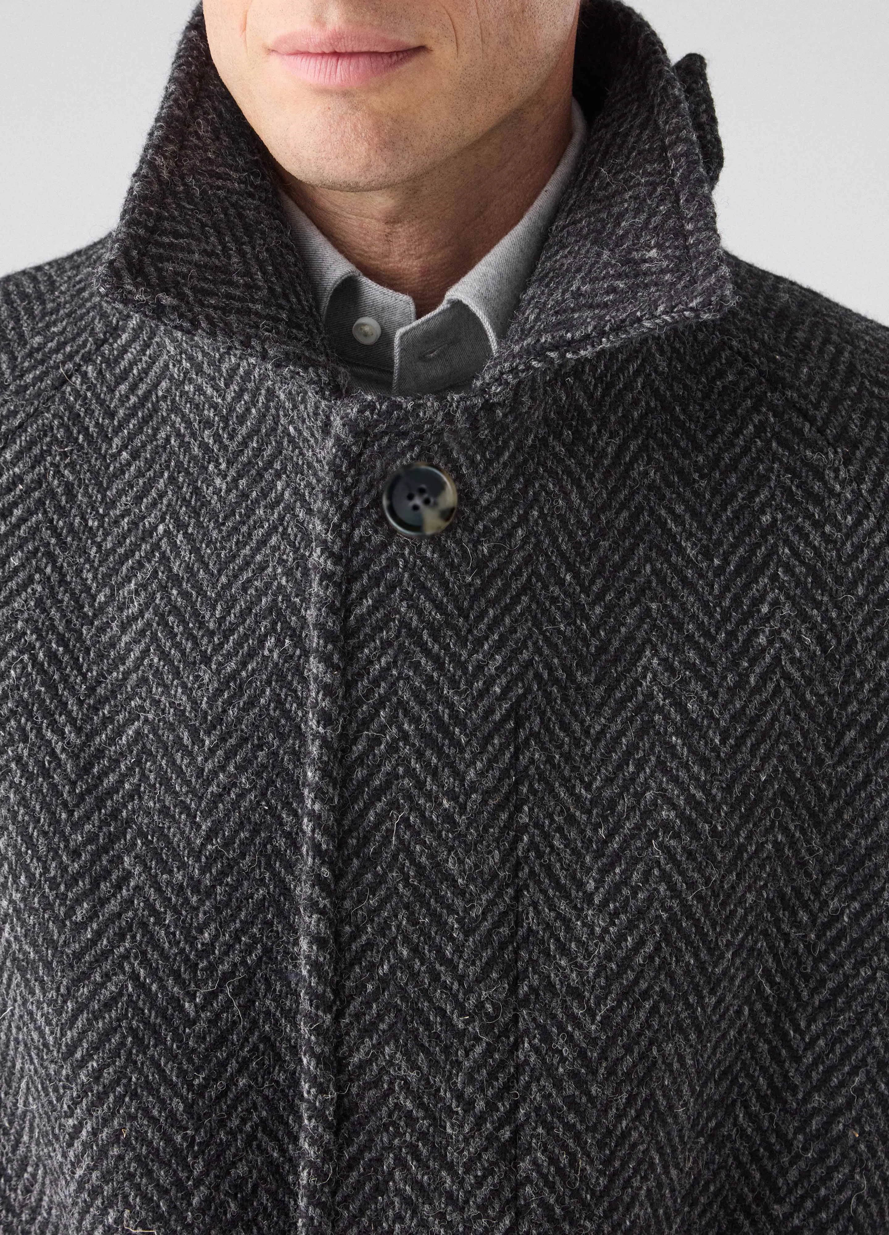 Nelson Tweed Raglan Coat - Grey