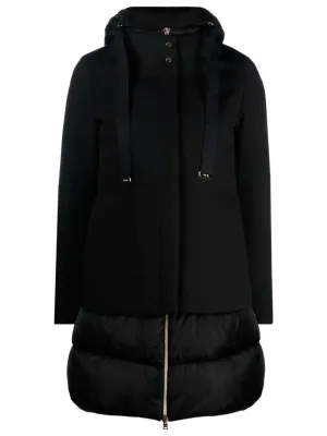 Panelled hooded parka