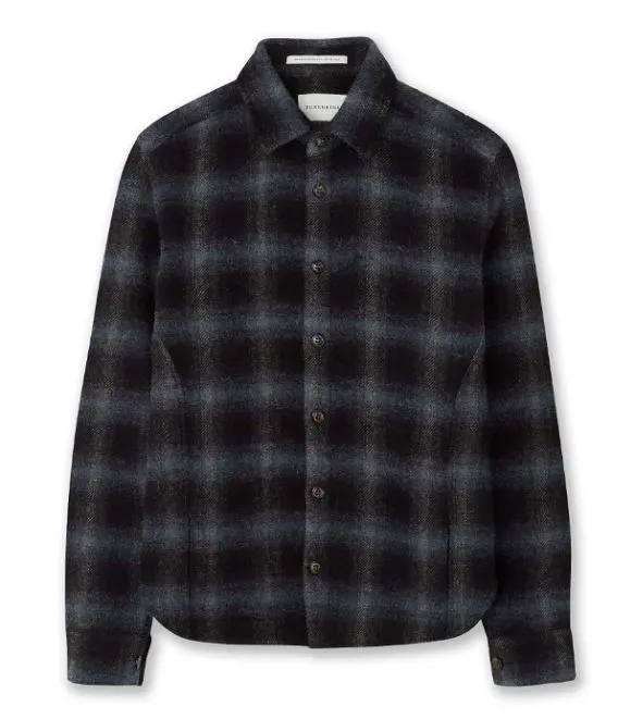 Peregrine Jacket Wool Overshirt Storm Check