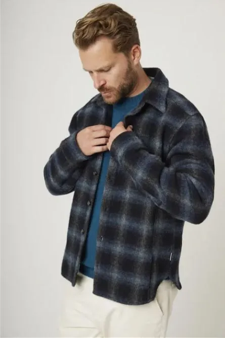 Peregrine Jacket Wool Overshirt Storm Check