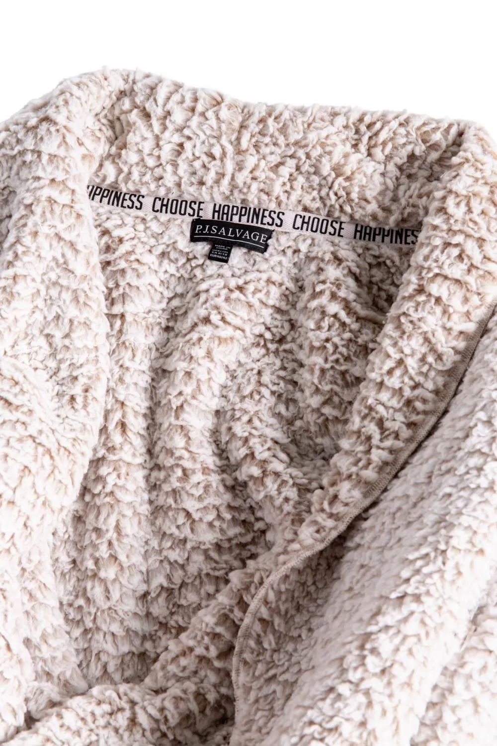 PJ Salvage Cozy Shearling Cardigan RECOCA-OATMEAL