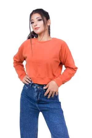 Raglan Sleeve Crop Sweatshirt