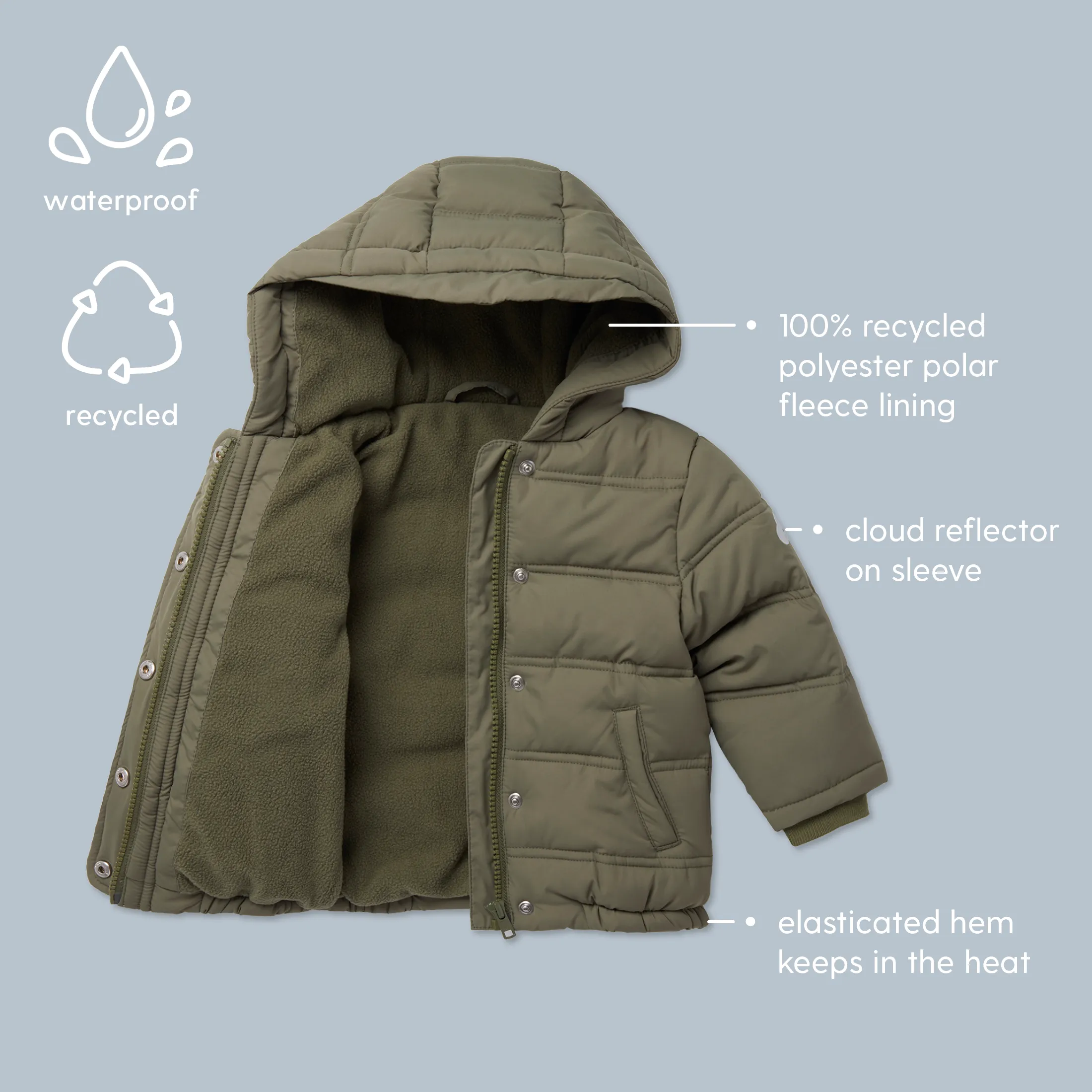 Recycled Waterproof Padded Coat