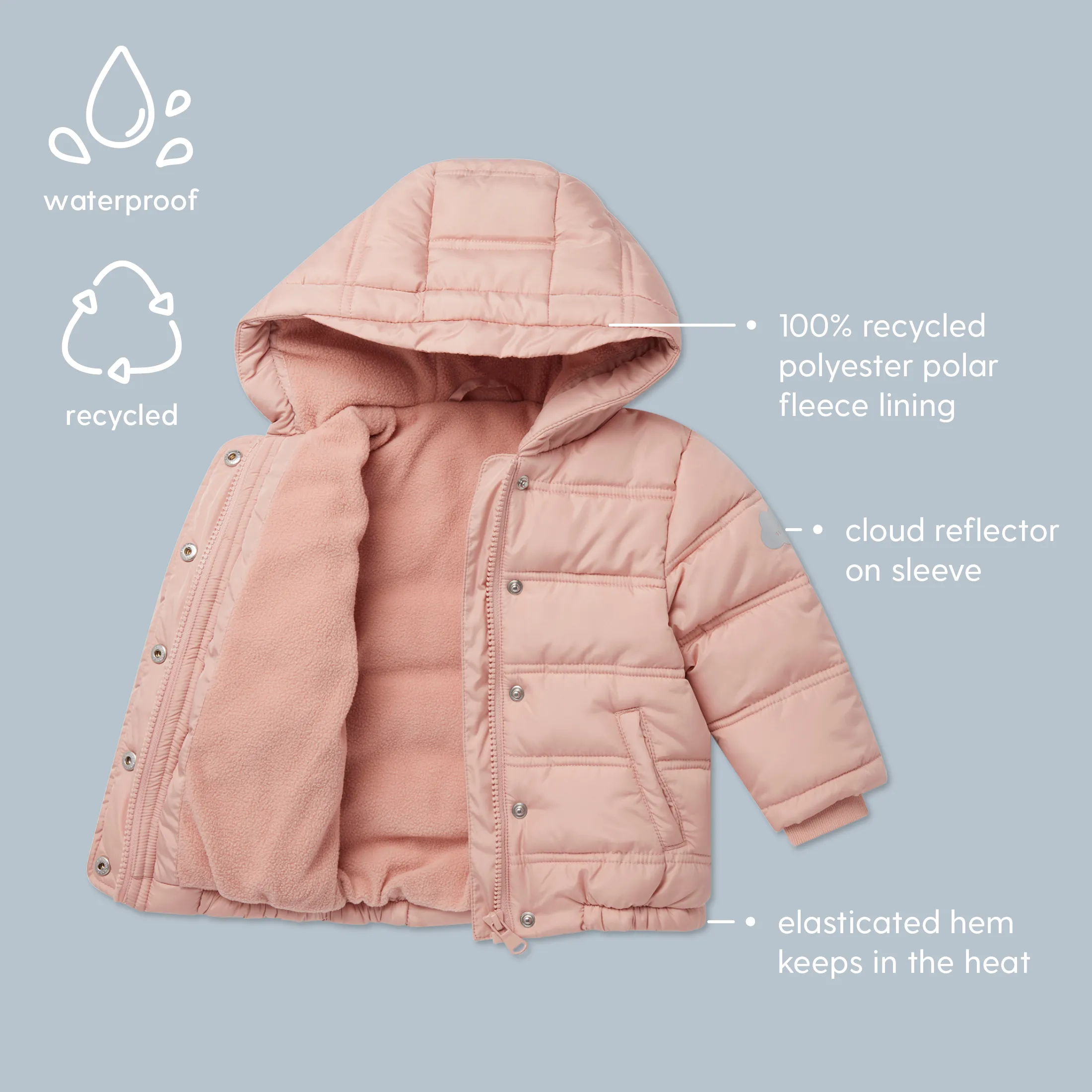 Recycled Waterproof Padded Coat