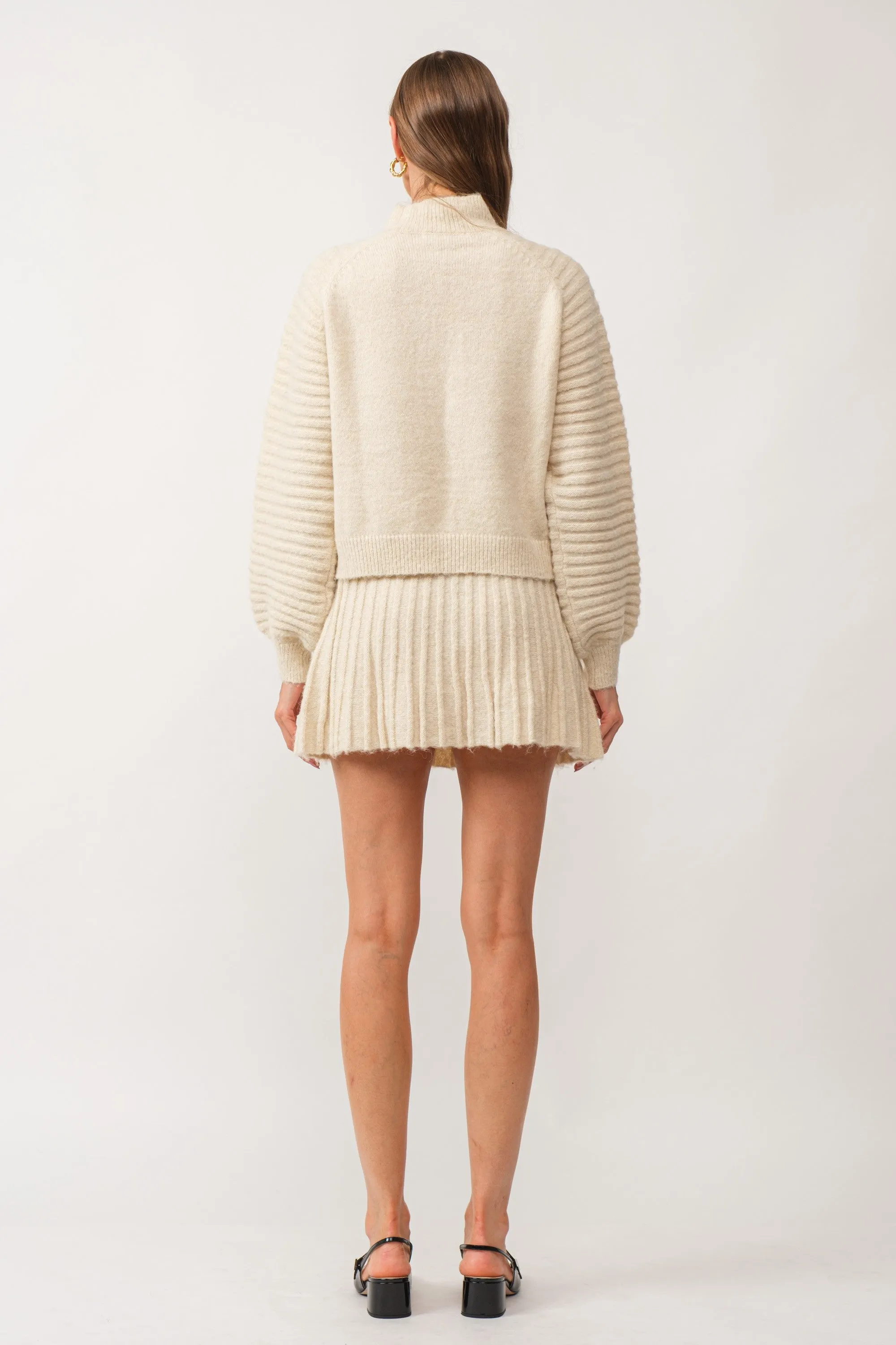 Ribbed Cream Sweater