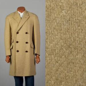 Small 1960s Men's Tan Double Breasted Coat