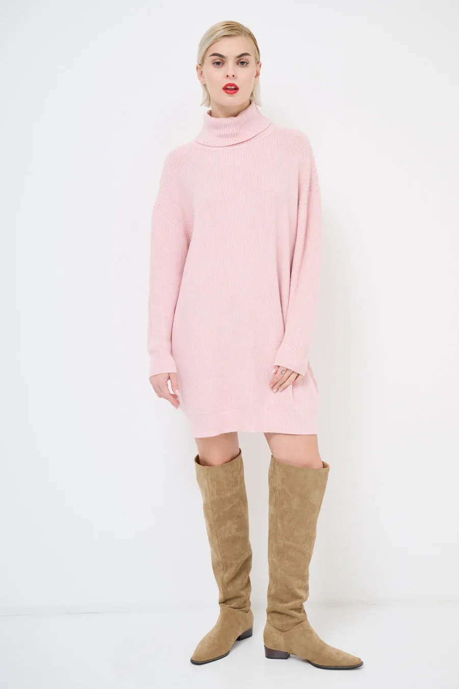 Stylish oversized turtleneck sweater dress wholesale