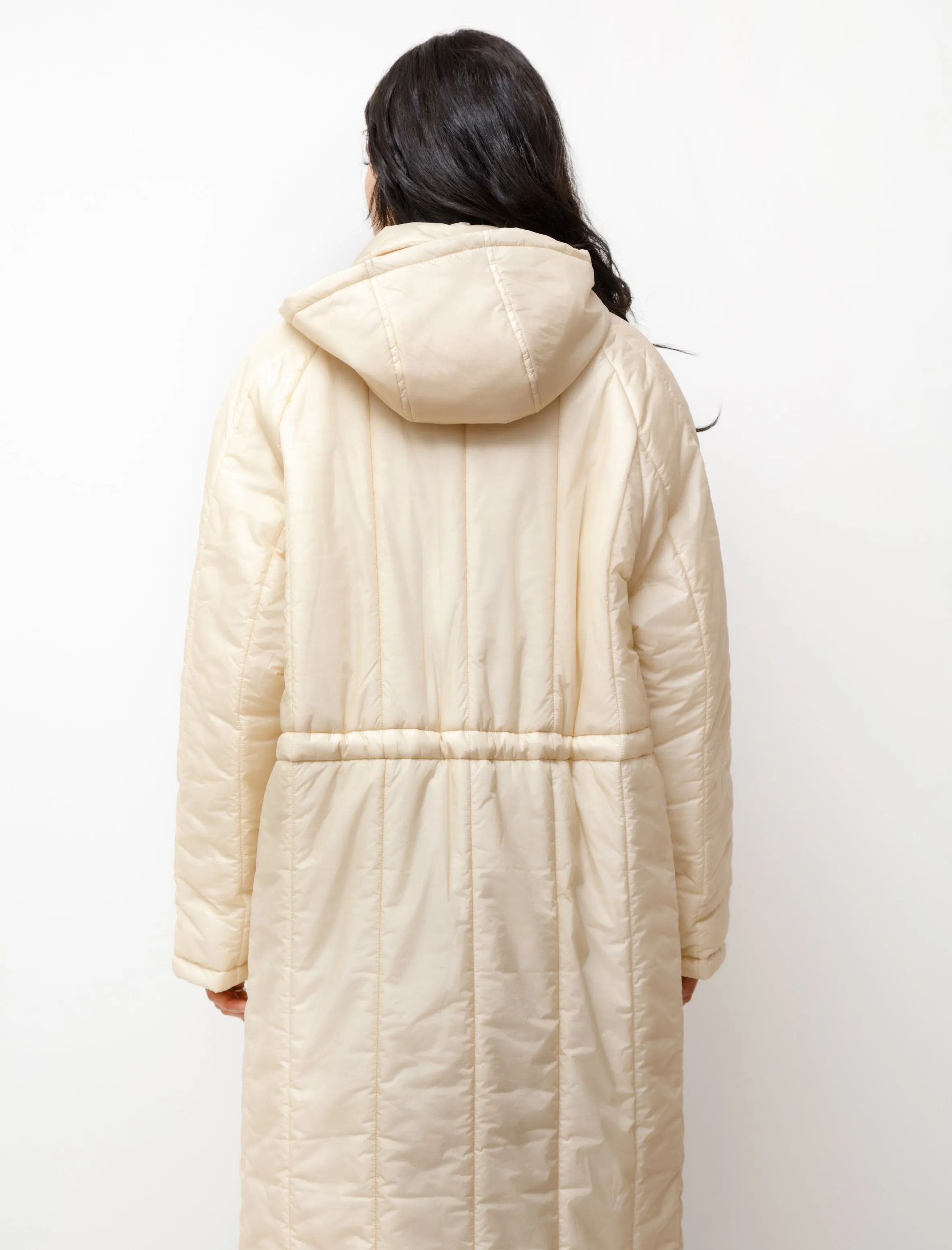 Super Light Airy Nylon Padded Coat Ivory