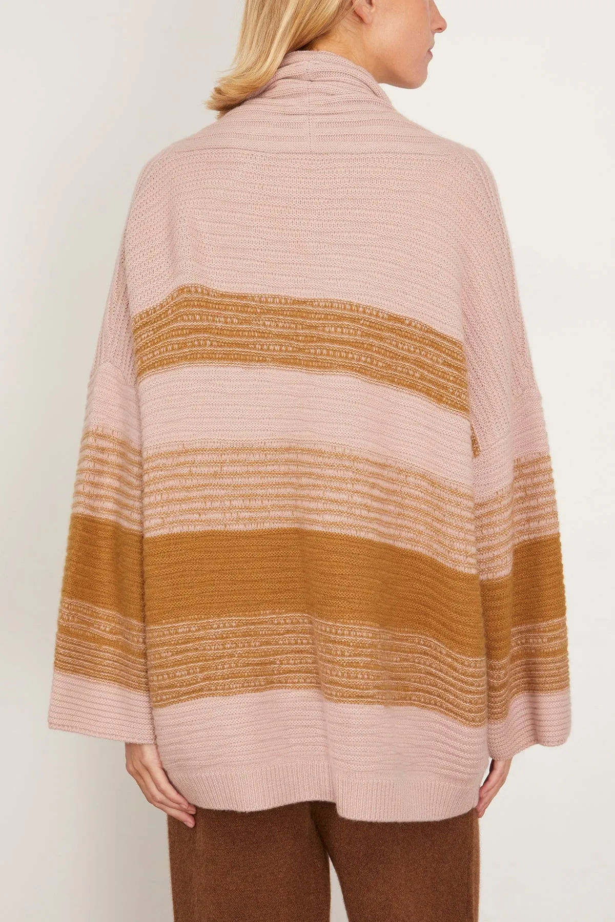 Tippy Shawl Cardigan in Adobe Rose/Matte Gold