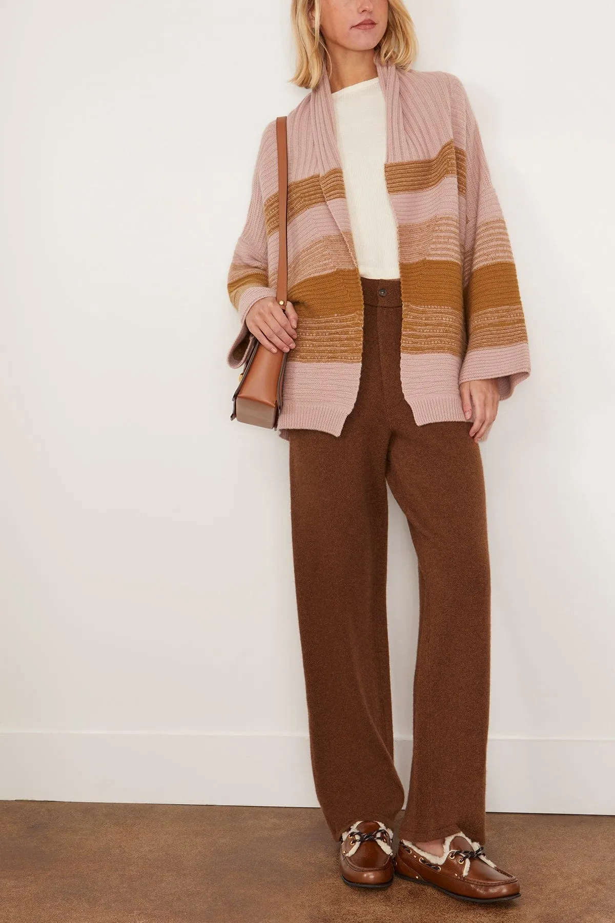 Tippy Shawl Cardigan in Adobe Rose/Matte Gold