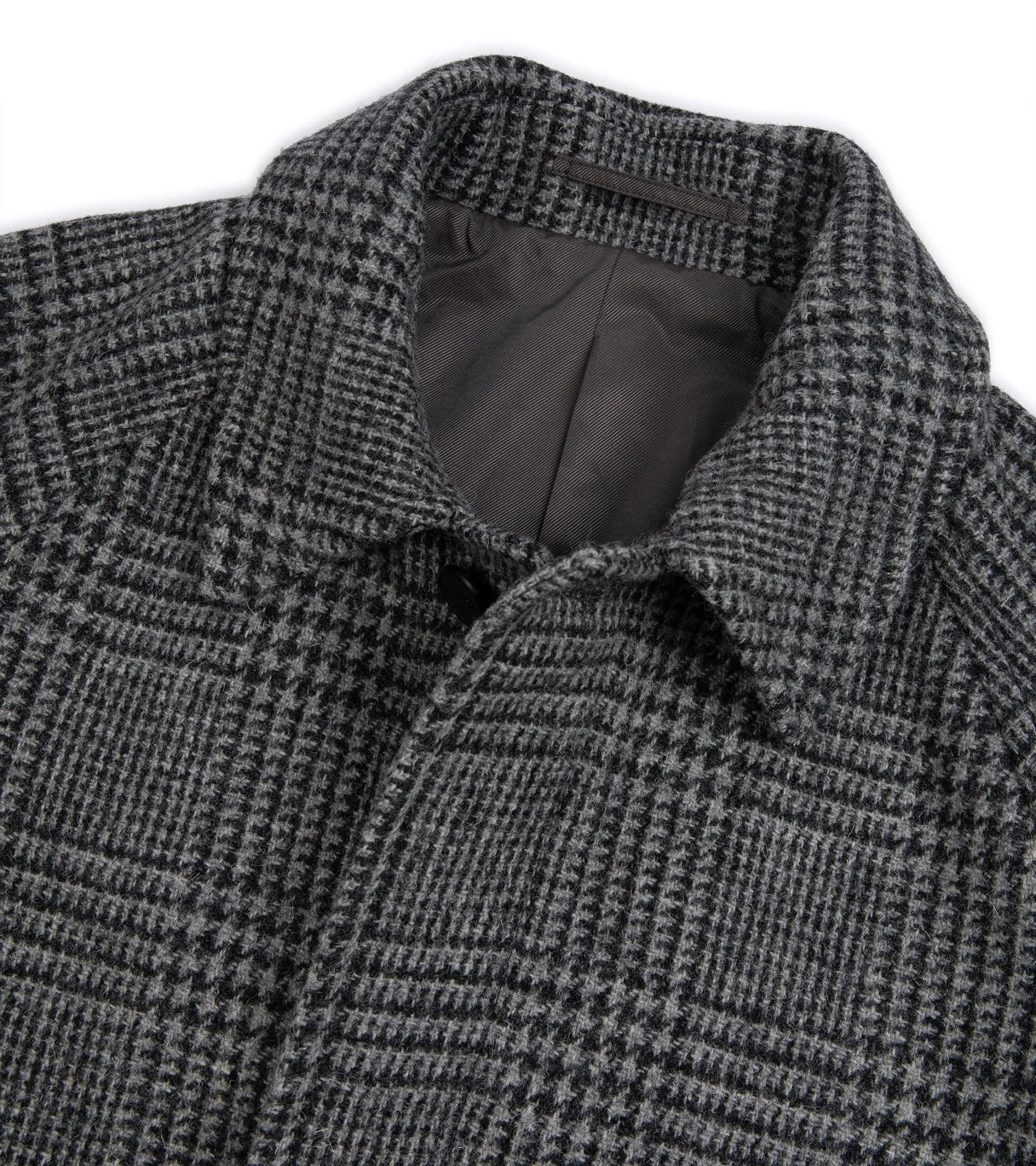 Trunk Devonshire Prince of Wales Harris Tweed Overcoat: Grey