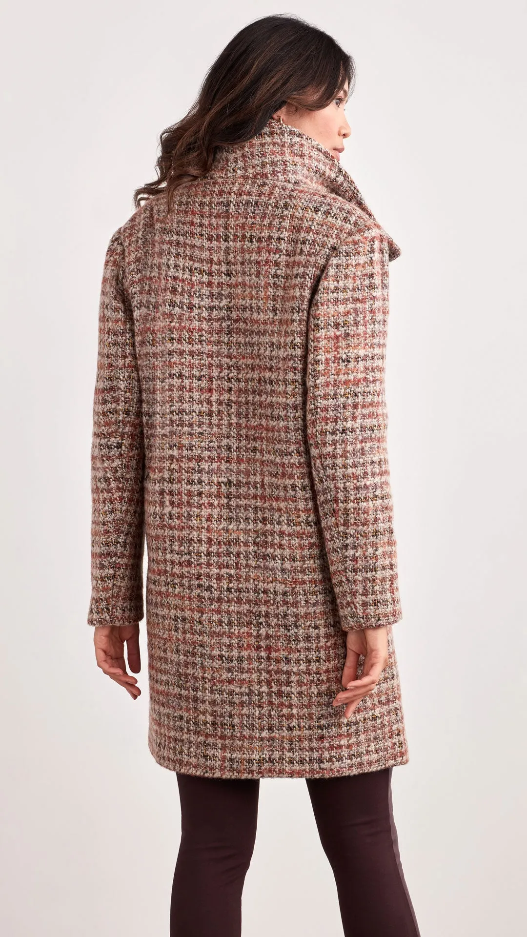 TWEED WOOL PEA COAT