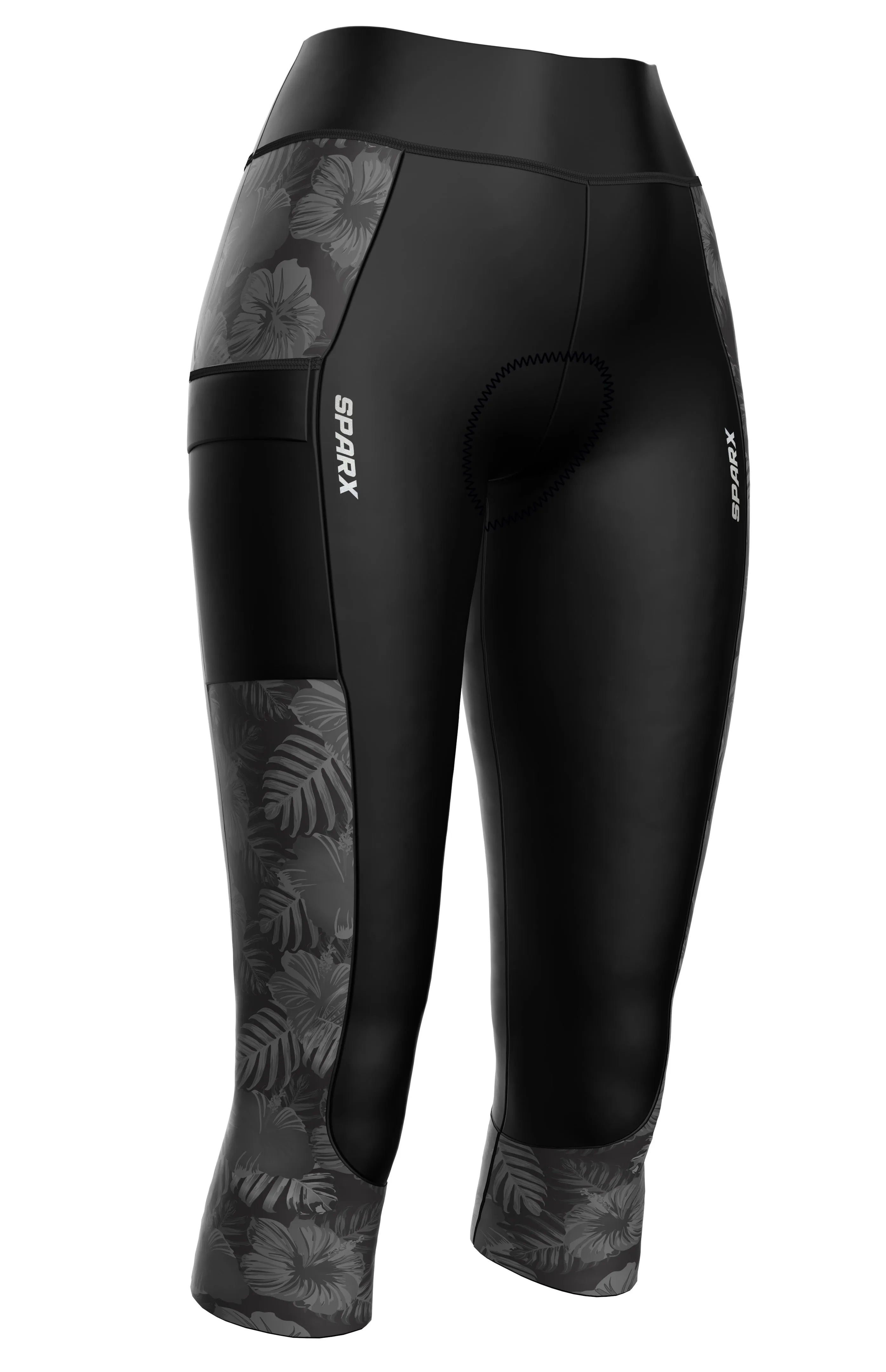 Women Gray Forest Cycling Tights